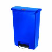Rubbermaid affaldsspand med låg og pedal brandsikker 90L blå
