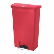 Rubbermaid affaldsspand med låg og pedal 90L rød