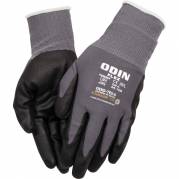 ODIN Flex fingerdyppet nitrilhandske Str. 9 nitril/polyester lycra overh&aring;nd gr&aring;