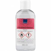 H&aring;nddesinfektion 80ml 85% ethanol flaske med klapl&aring;g