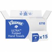 Kimberly-Clark Kleenex Håndklædeark, V-Fold hvid, blandingsfibre