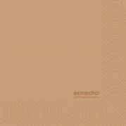 Duni Ecoecho kaffeserviet 2-lags nyfiber 1/4 fold, 24x24cm brun