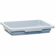 Plastbakke, Vileda Origo, 39x28x6,4cm, gr&aring;, rPP/PP, halvbakke, til opbevaring *Denne vare tages ikke retur*