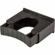 Redskabsholder, Tina Trolleys Toolflex, 80x80x35mm, sort, PP/gummi, til skaft p&aring; 25-35 mm, med to huller *Denne vare tages ikke retur*
