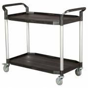 Tina Trolleys rullebord 1000x520x950mm fiberplast med styr 2 hylder stor