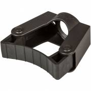 Redskabsholder, Tina Trolleys Toolflex, 75x80x40mm, sort, PP/gummi, til skaft p&aring; 25-35 mm, 1 hul til montering