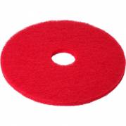 Gulvrondel 15" &Oslash;380mm genanvendt PET fiber til daglig reng&oslash;ring r&oslash;d