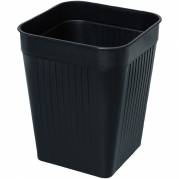 Orth papirkurv firkantet 14 liter plast sort
