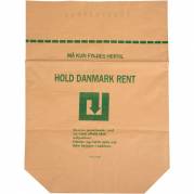 Papirs&aelig;k 2-lags 110 liter papir 70x100+25cm med PE-bel&aelig;gning brun