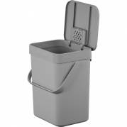 EKO Puro affaldsspand plast 5 liter med hank til organisk affald gr&aring;