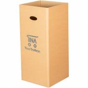 Tina Trolleys affaldsspand af pap 38x38x80cm 120 liter brun
