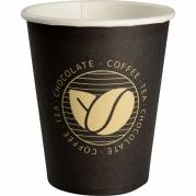 Gastro kaffebæger Beans 9,2cm Ø8cm 24cl pap/PE 8 oz sort
