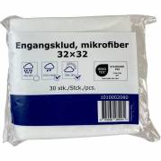 Engangsklud, 32x32cm mikrofiber hvid