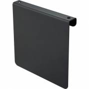 Bukket plade pulverlakeret stål til piktogrammer på 12x12cm antracit