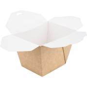 Take away boks 6,5x8x8,8cm 450ml kraft lille brun