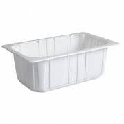 Plastbakke 26,5x16,2x10cm 2600ml PP 1-rums 1/4 GN hvid