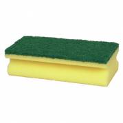 Skuresvamp, 11,7x6,9x4,2cm, gr&oslash;n, nylon/polyester/polyether, grov skureeffekt