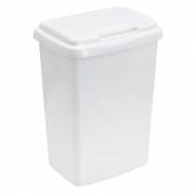 Affaldsspand med låg 50 liter hvid