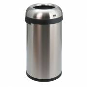 Simplehuman affaldsspand rund med åben top 60 liter metal