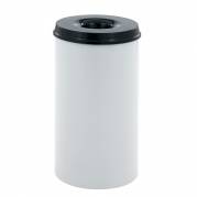 Affaldsspand selvslukkende 110 liter aluminium og sort