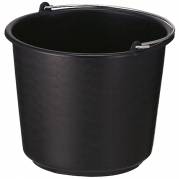 Spand, 12 l, sort, plast, med metal hank