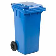 Affaldscontainer UV-resistent med 2 hjul 120 liter blå