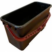 Moppeboks, 56x28x30cm, 25 l, sort, plast, med r&oslash;d hank