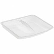 L&aring;g, 235x200x20mm, klar, plast, til 6 ltr. inventarspand