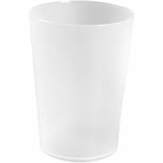 Gastro flergangsdrikkeglas PP 9,5cm Ø6,7cm 20cl/24cl frosted hvid