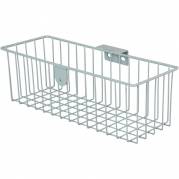Tr&aring;dkurv, Tina Trolleys Exclusive, 43,5x19,5x14,5cm, gr&aring;, pulverlakeret st&aring;l, medium, med 1 beslag 