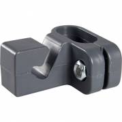 Beslag til reng&oslash;ringsvogn, Vileda Origo, 4,5x5cm, gr&aring;, plast, s-connector, venstre
