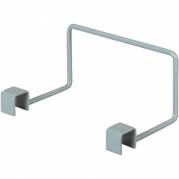 Moppest&oslash;tte, Tina Trolleys Exclusive, 12x16x9,5cm, gr&aring;, pulverlakeret st&aring;l, til bundramme, med ekstra vinkel