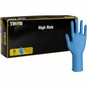 THOR High Risk engangshandske S nitril pudderfri blå