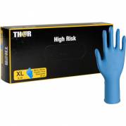THOR High Risk engangshandske Str. XL nitril pudderfri blå