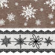 Snowy Winter frokostserviet 3-lags 1/4 fold 32x32cm flerfarvet