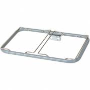 Poseholder, Tina Trolleys Exclusive, 480x330x75mm, s&oslash;lv, pulverlakeret st&aring;l, skr&aring;, dobbelt, til 60 ltr. poser