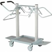 Tina Trolleys Affaldsvogn pulverlakeret stål 5-rums 3x110+2x60l