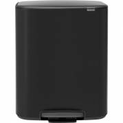 Brabantia Bo pedalspand 2-rums 2x30 liter mat sort