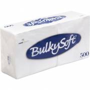 Bulkysoft kaffeserviet 1-lags 1/4 fold 24x24cm nyfiber hvid