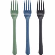 Essentialz Gaffel 18cm PP til flergangsbrug flerfarvet, 12 stk pr pose