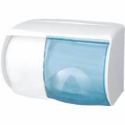 Dispenser til 2 ruller toiletpapir 17,5x25,5x17,5cm plast hvid