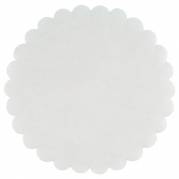 Fadpapir Ø18cm 40 g/m2 papir præget rund hvid