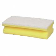 Skuresvamp med slibekorn fin 7x15cm hvid