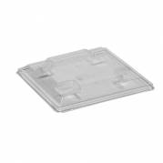 Låg til plastbakke 14,5x14,5cm PET klar, snap-on, til nr 5461