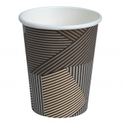 Gastro kaffebæger Lines 9cm Ø8cm 24cl PE/pap brun