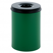 Affaldsspand til indendørs brug selvslukkende grøn og sort 30 l