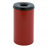 Affaldsspand til indendørs brug selvslukkende rød og sort 50 l