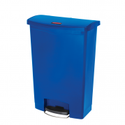 Rubbermaid affaldsspand med låg og pedal brandsikker 90L blå