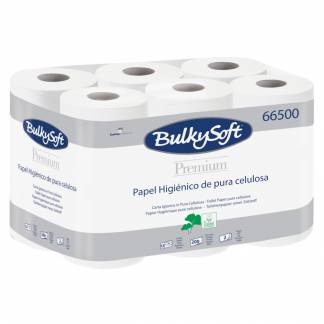 Bulkysoft toiletpapir EU-Blomsten 2-lags 100% nyfiber hvid