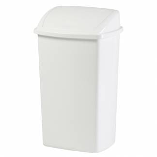 Affaldsspand plast med svinglåg 50 liter 40x75cm hvid